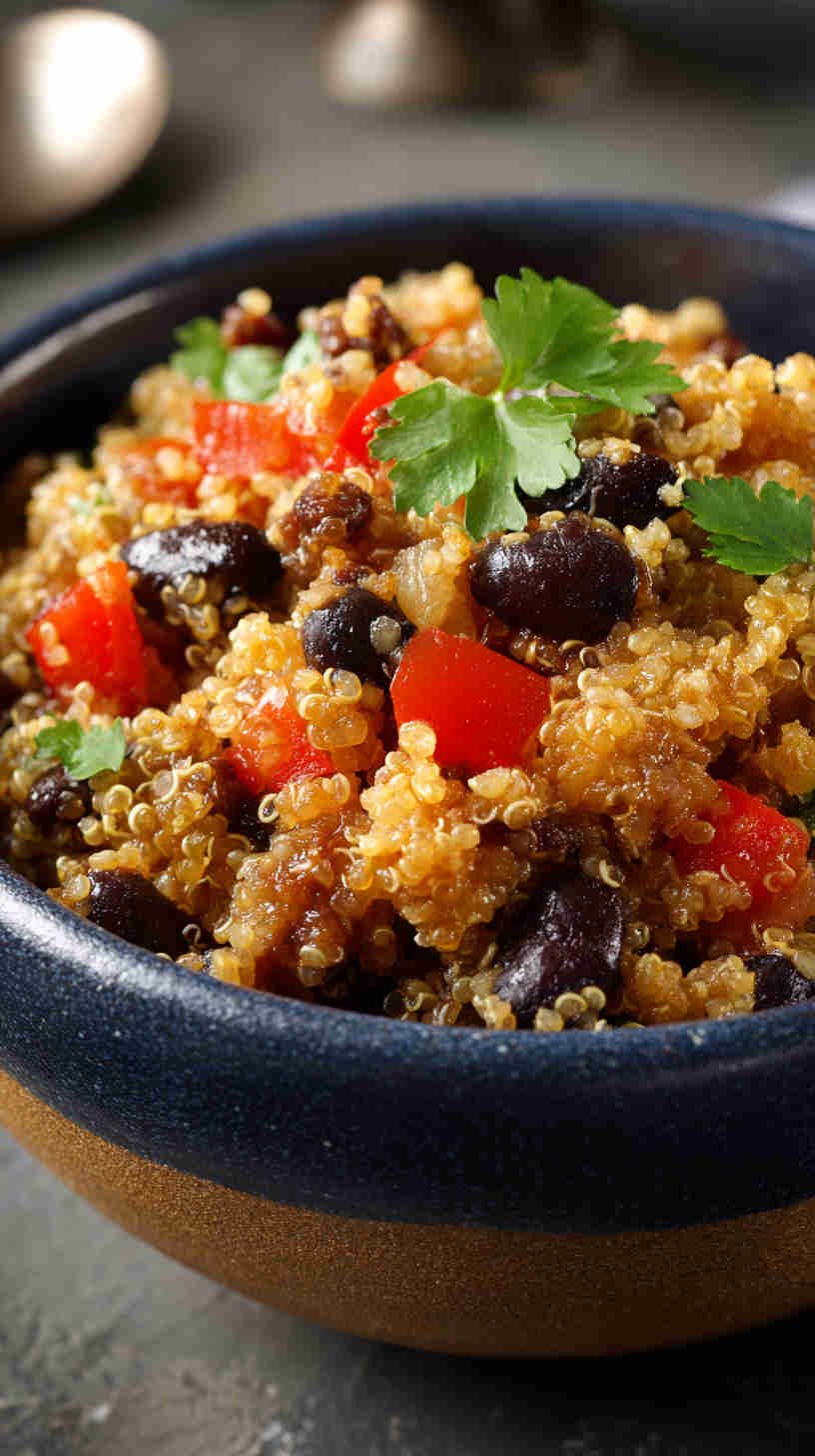 Crockpot Quinoa and Black Bean Bowl