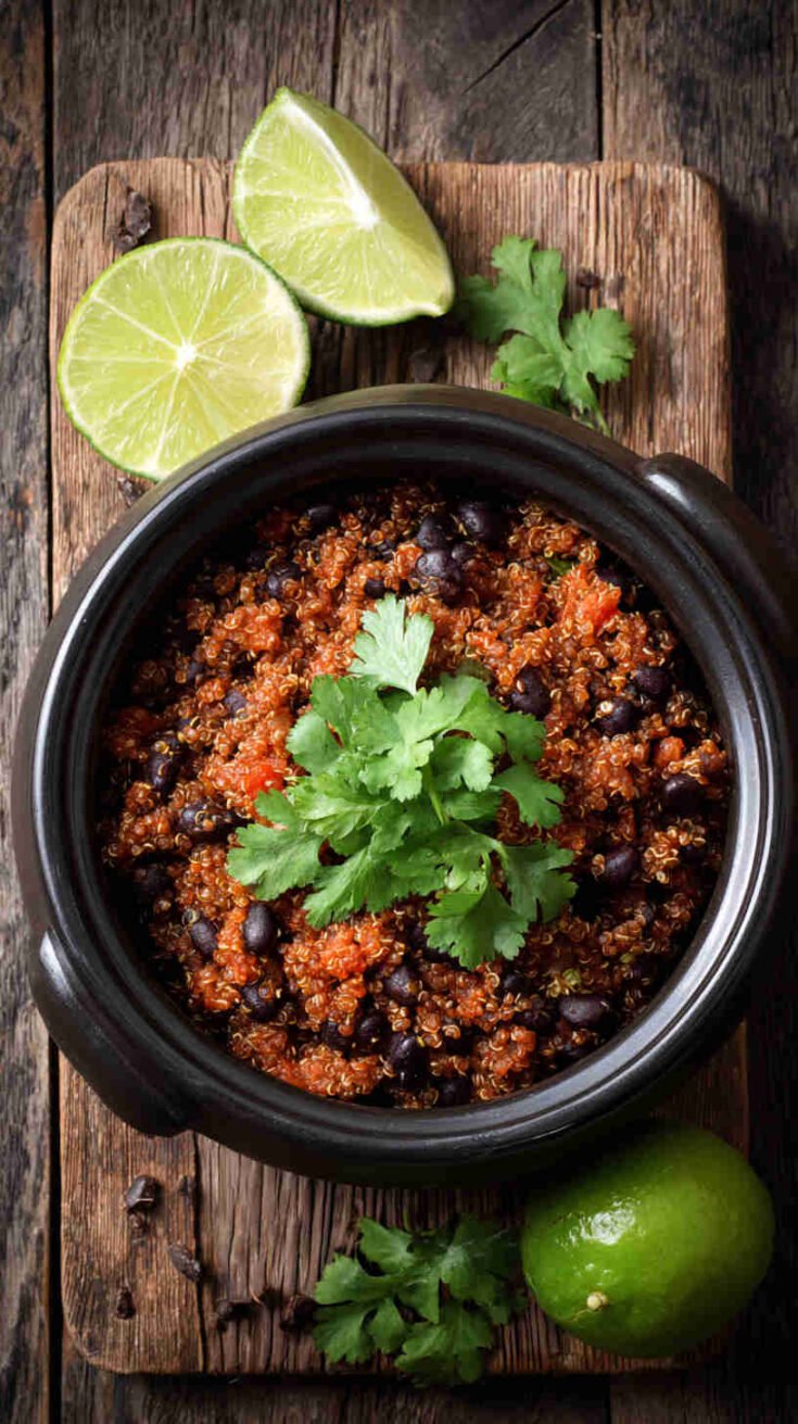 Crockpot Quinoa and Black Bean Bowl
