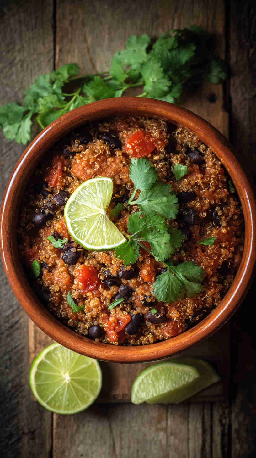 Crockpot Quinoa and Black Bean Bowl