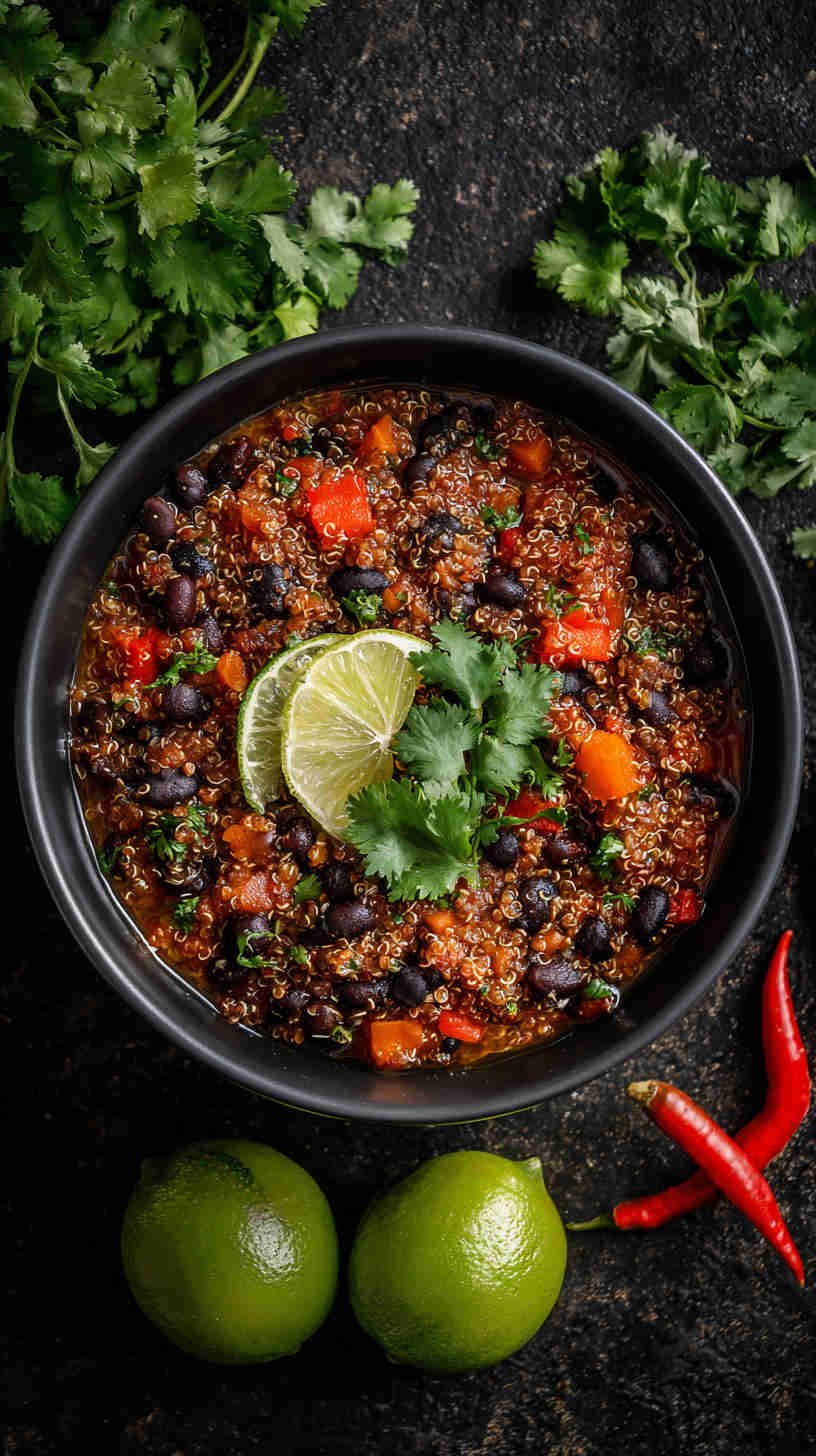 Crockpot Quinoa and Black Bean Bowl