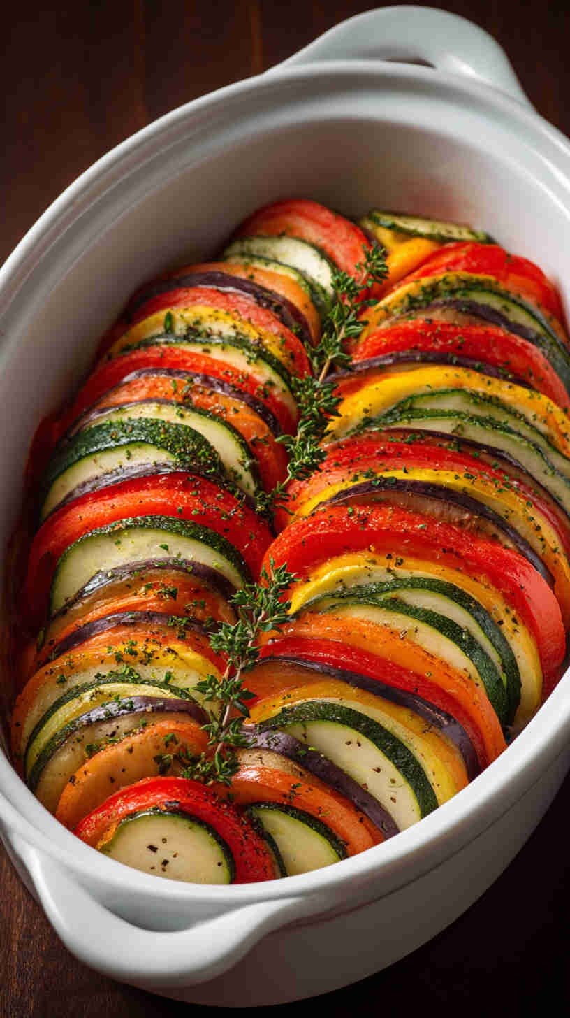 Crockpot Ratatouille with Fresh Herbs