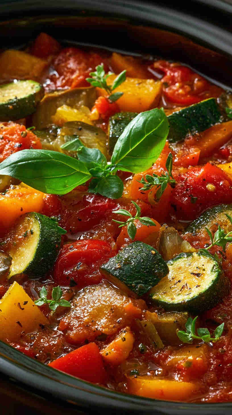 Crockpot Ratatouille with Fresh Herbs