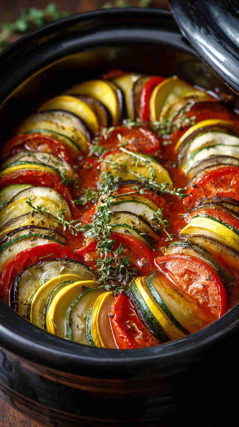 Crockpot Ratatouille with Fresh Herbs