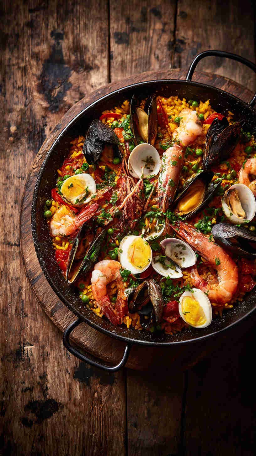 Crockpot Seafood Paella with Saffron Rice