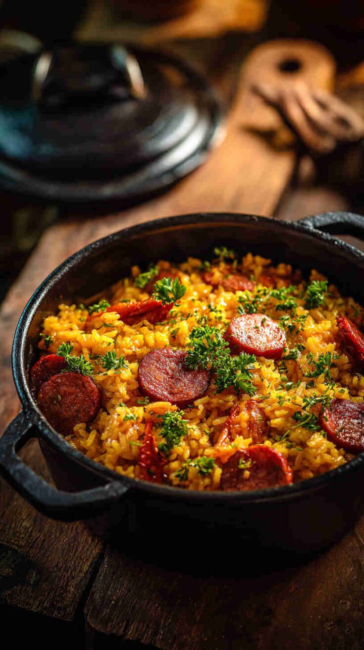 Crockpot Seafood Paella with Saffron Rice