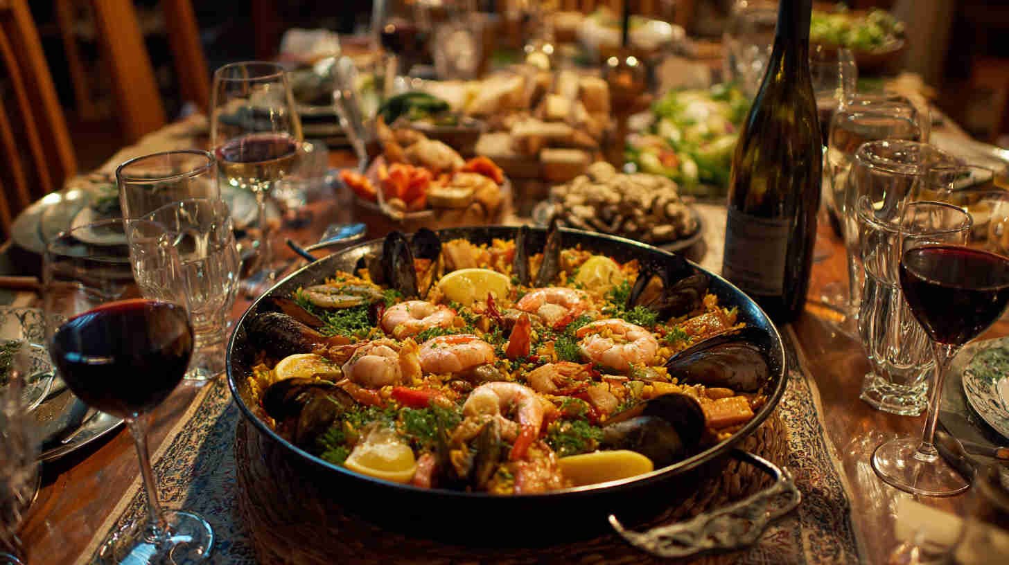 Crockpot Seafood Paella with Saffron Rice