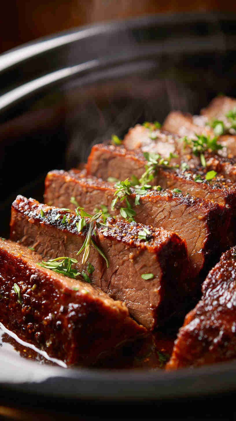 Crockpot Smoky BBQ Beef Brisket
