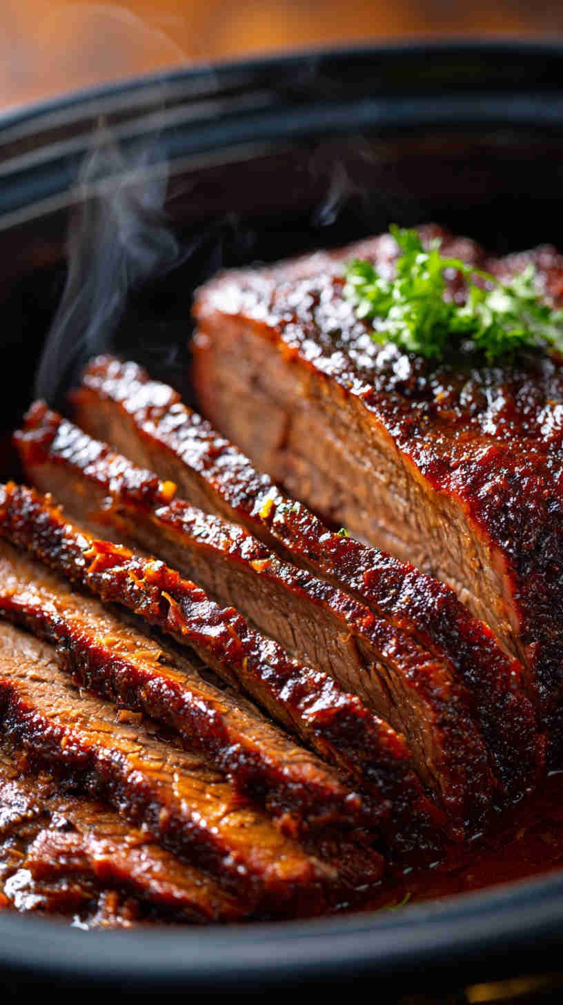 Crockpot Smoky BBQ Beef Brisket