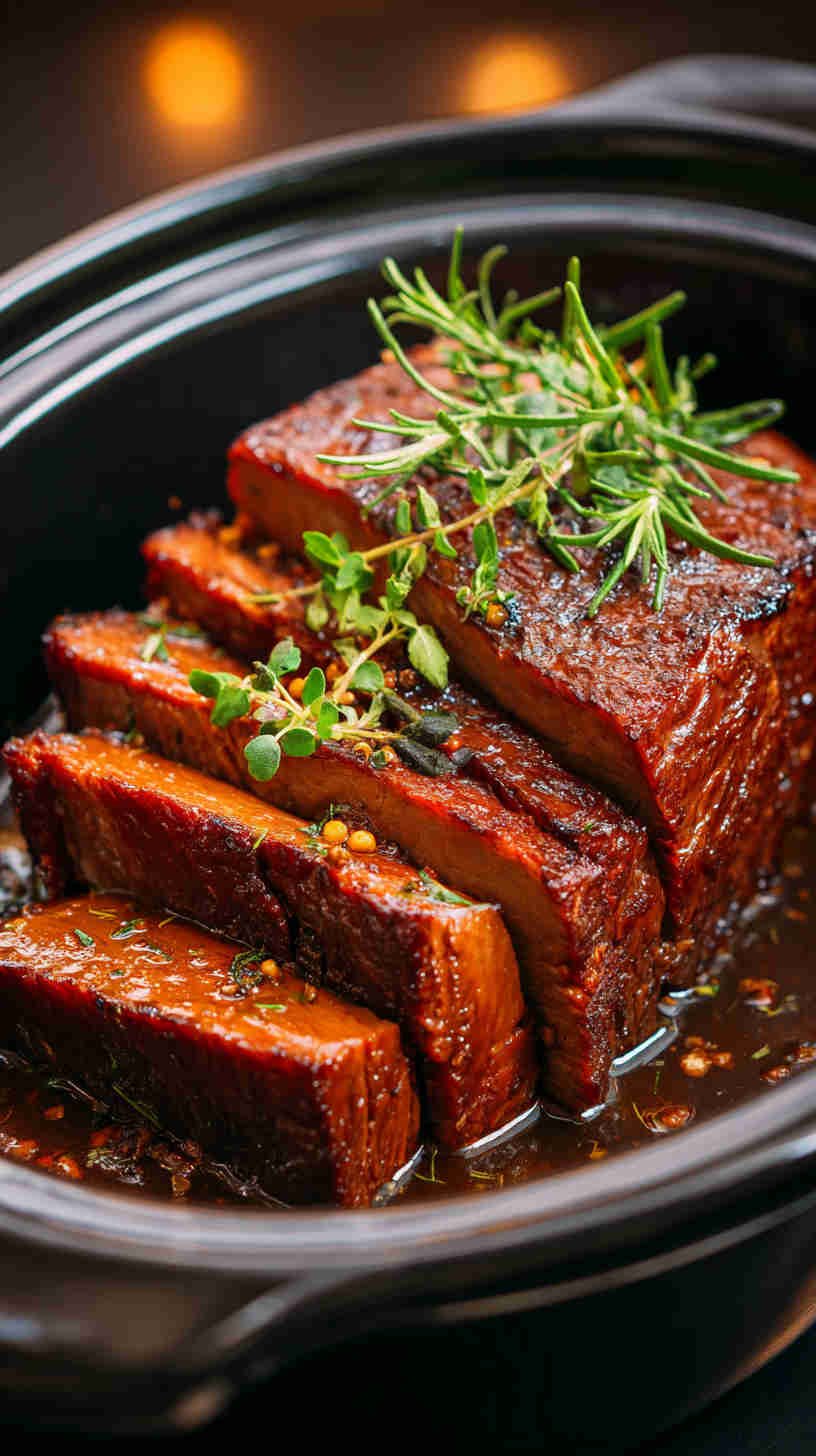 Crockpot Smoky BBQ Beef Brisket