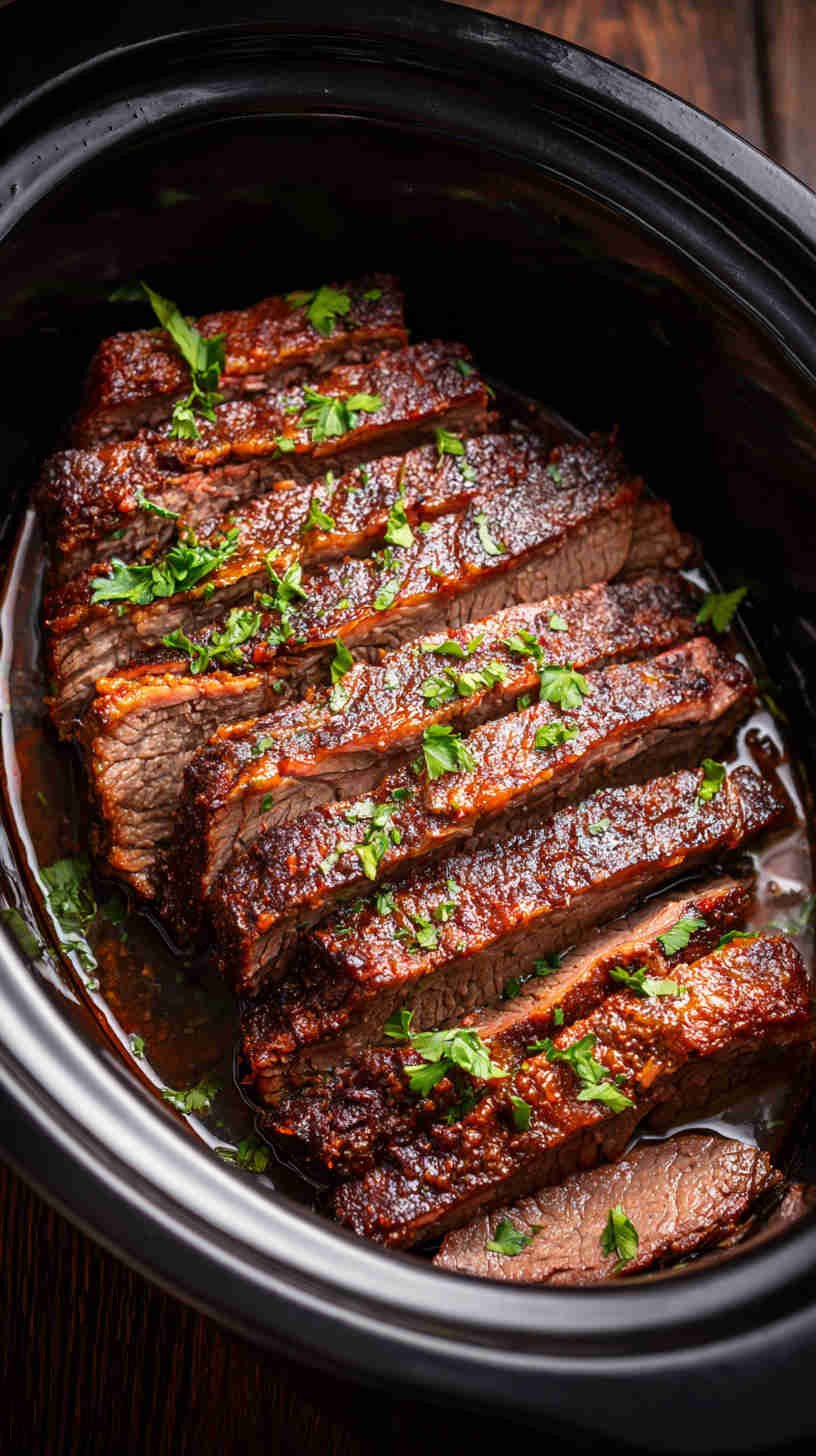 Crockpot Smoky BBQ Beef Brisket