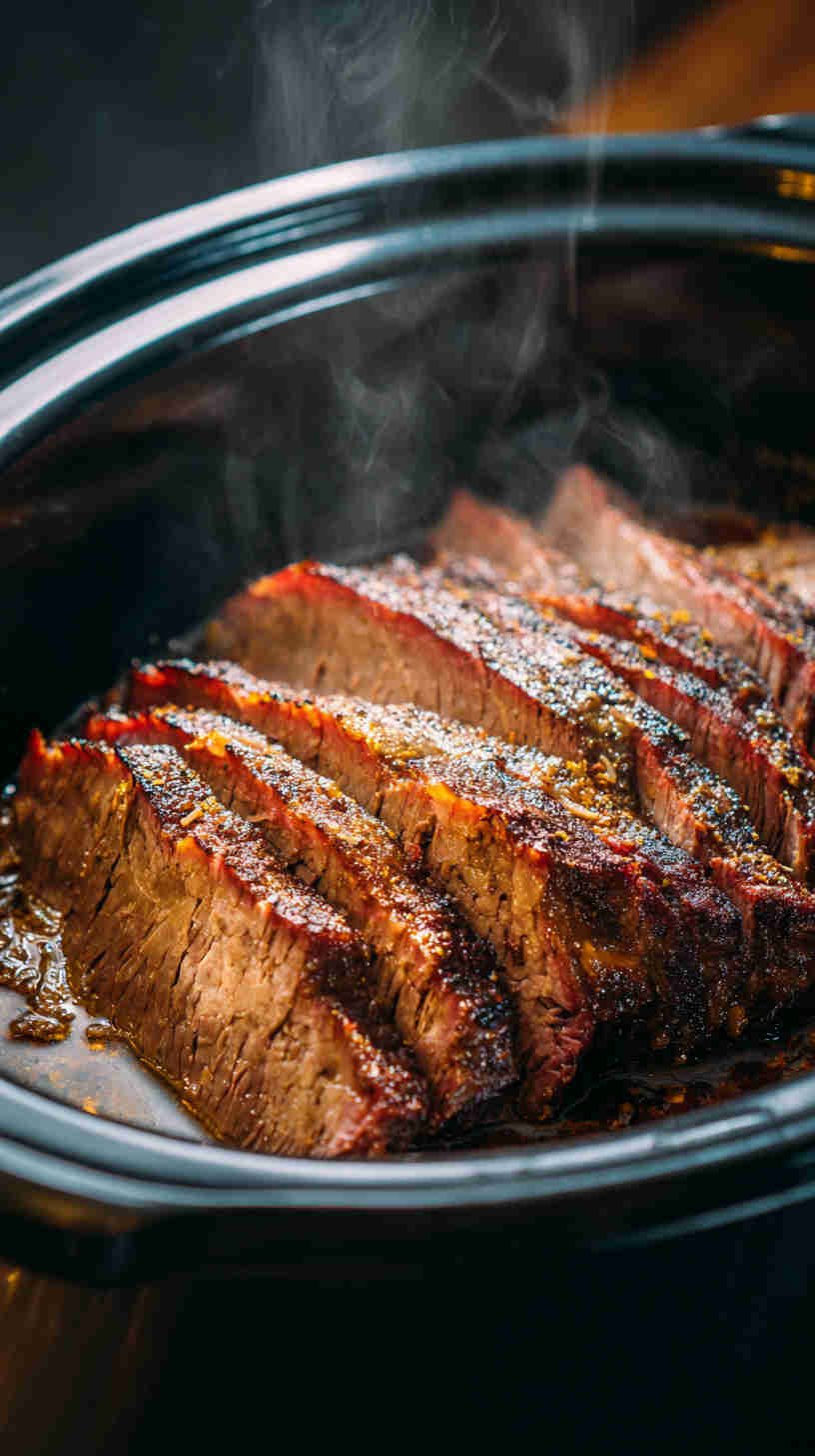 Crockpot Smoky BBQ Beef Brisket
