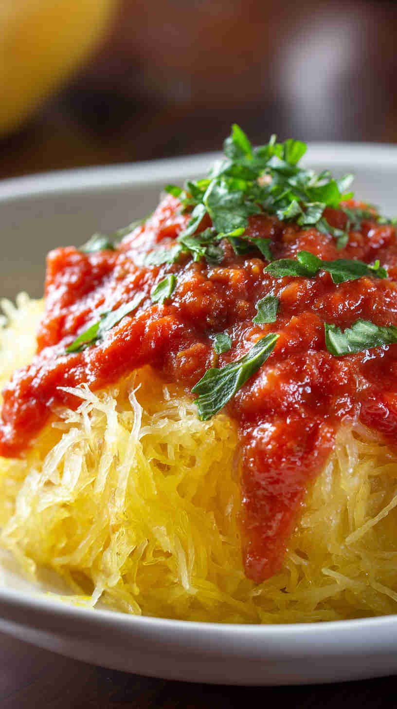 Crockpot Spaghetti Squash with Marinara