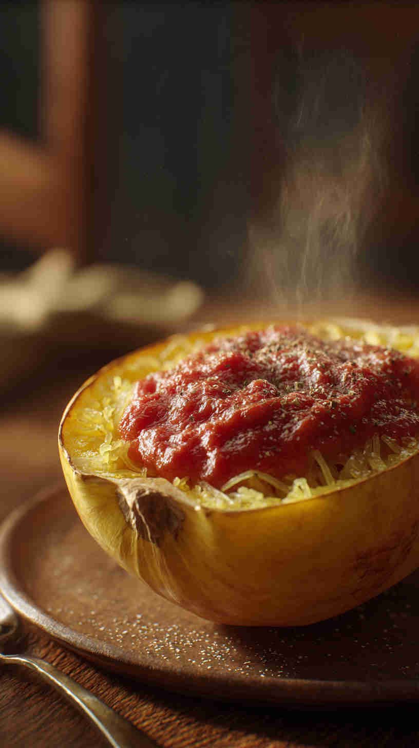 Crockpot Spaghetti Squash with Marinara