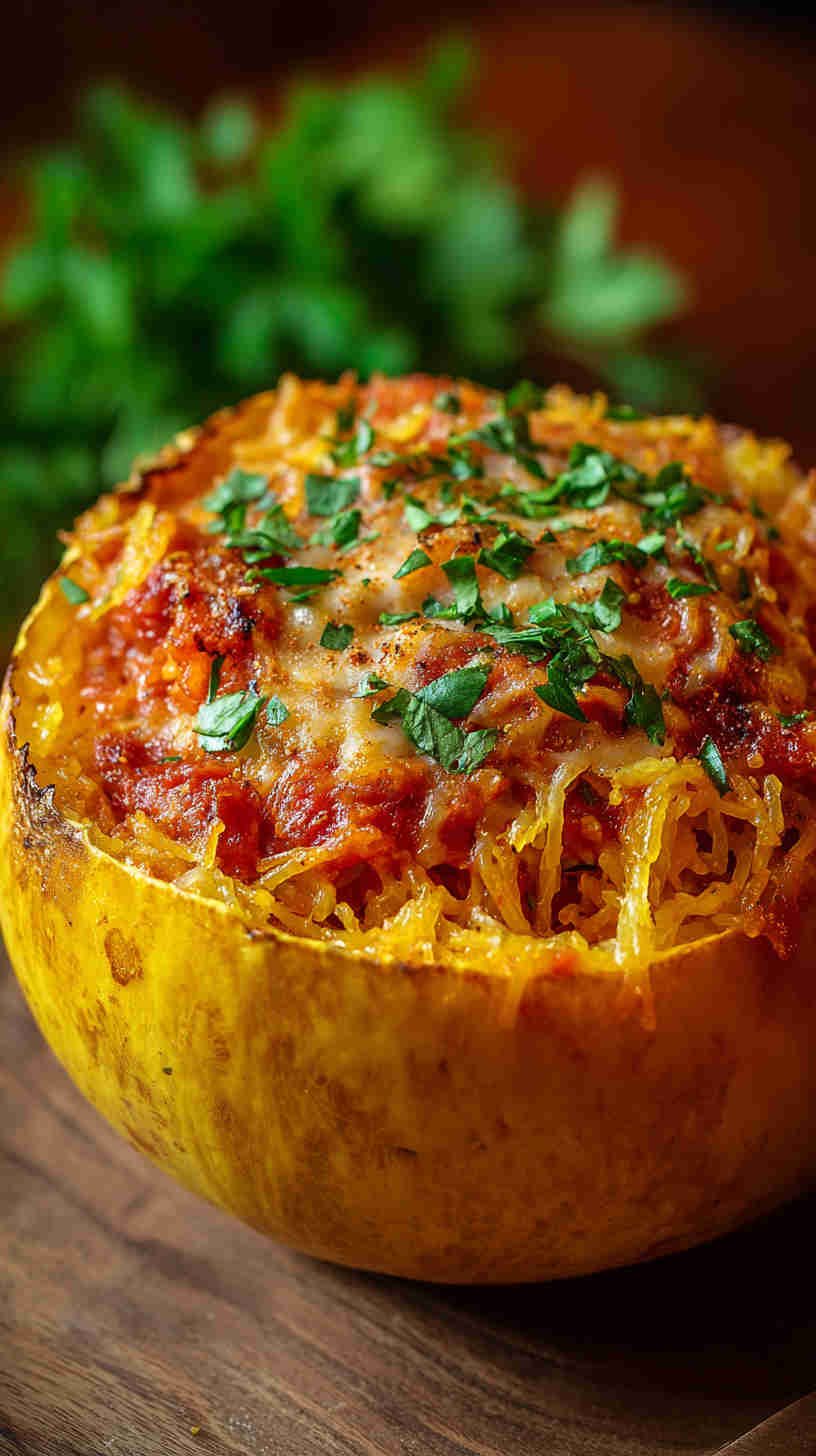 Crockpot Spaghetti Squash with Marinara
