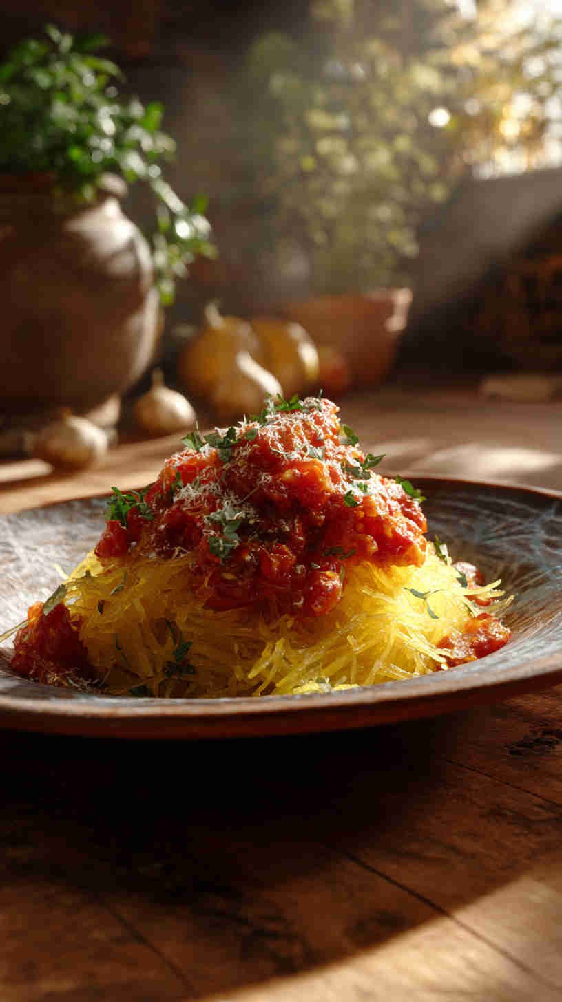 Crockpot Spaghetti Squash with Marinara