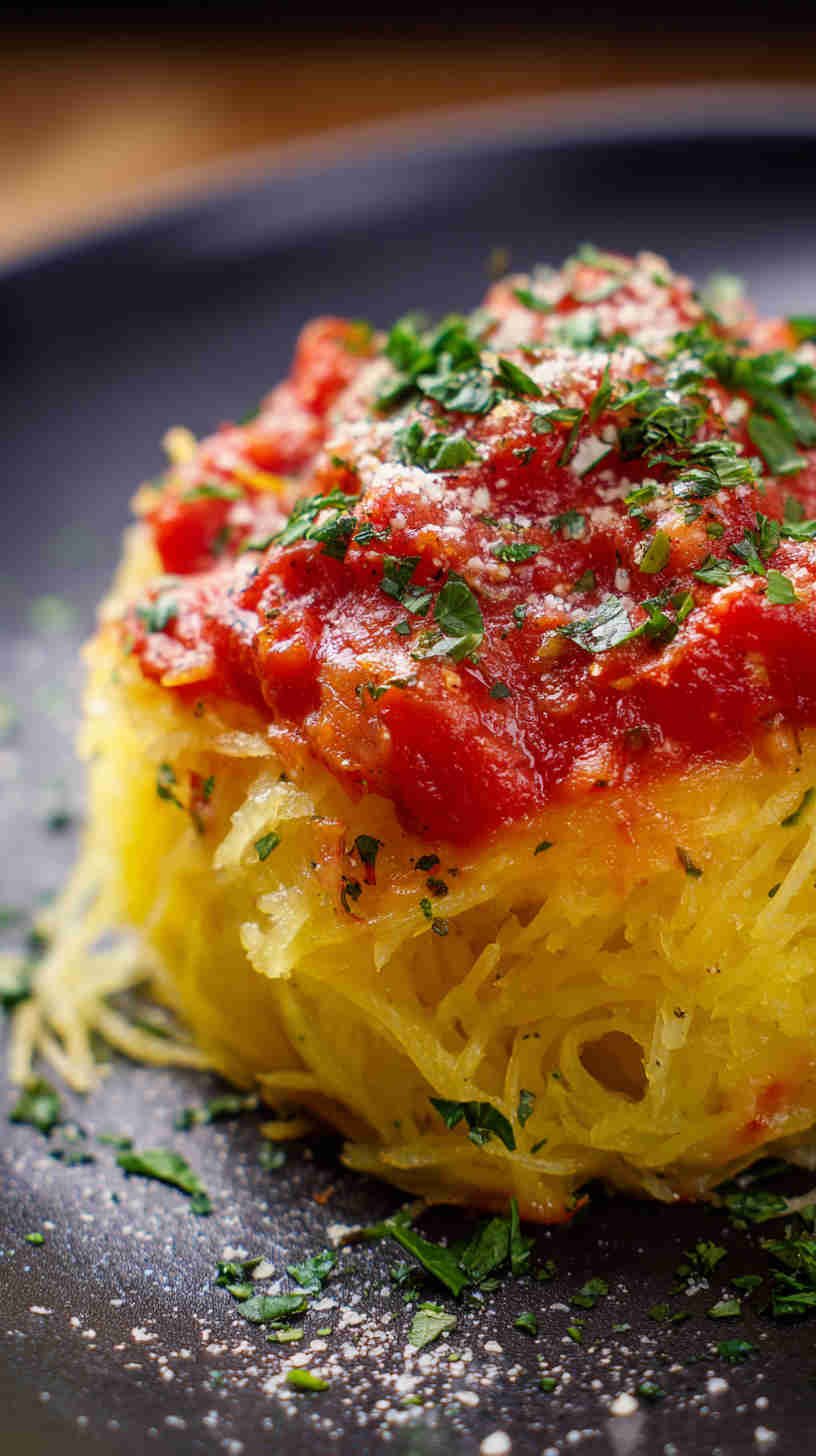 Crockpot Spaghetti Squash with Marinara