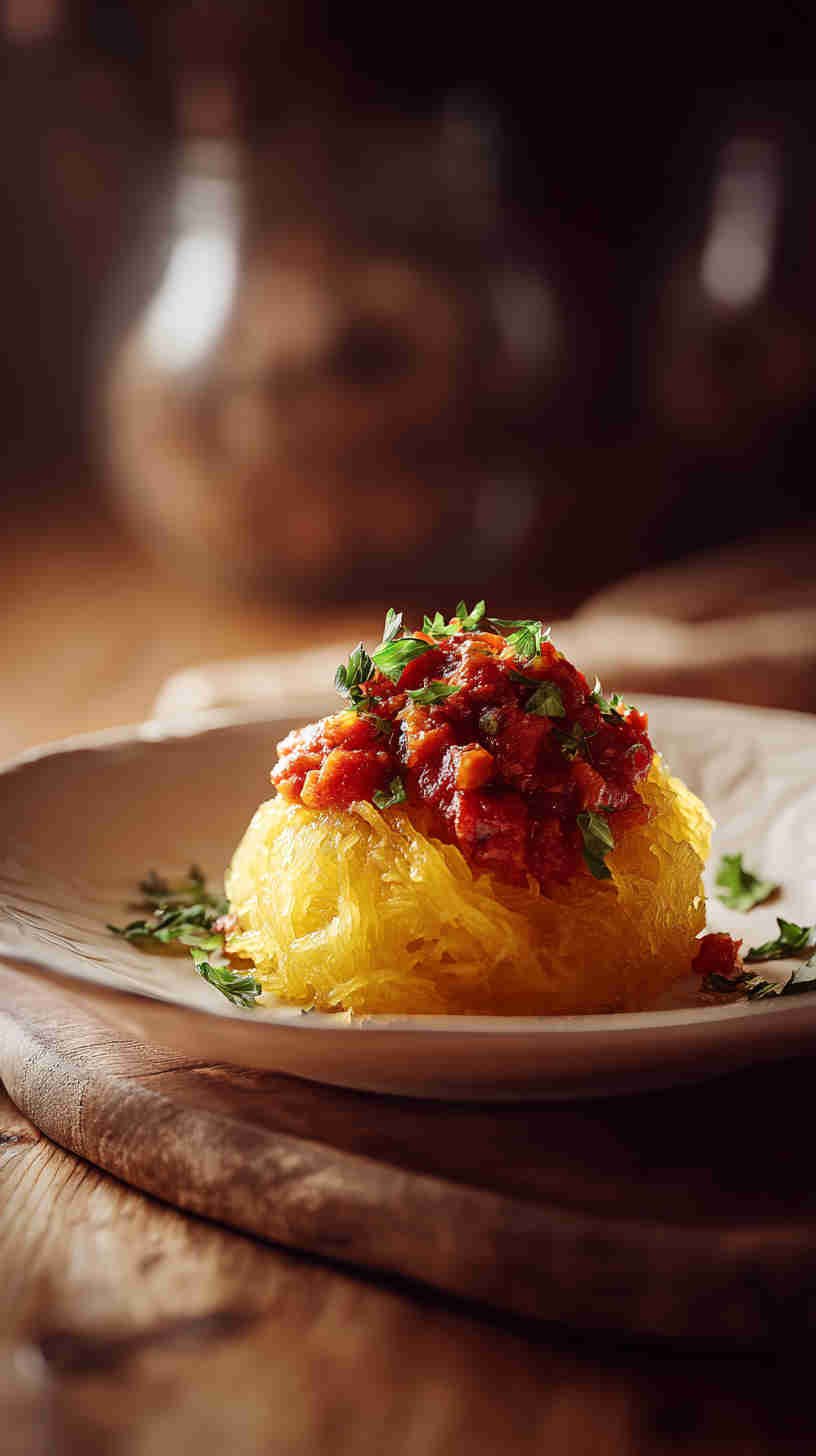 Crockpot Spaghetti Squash with Marinara