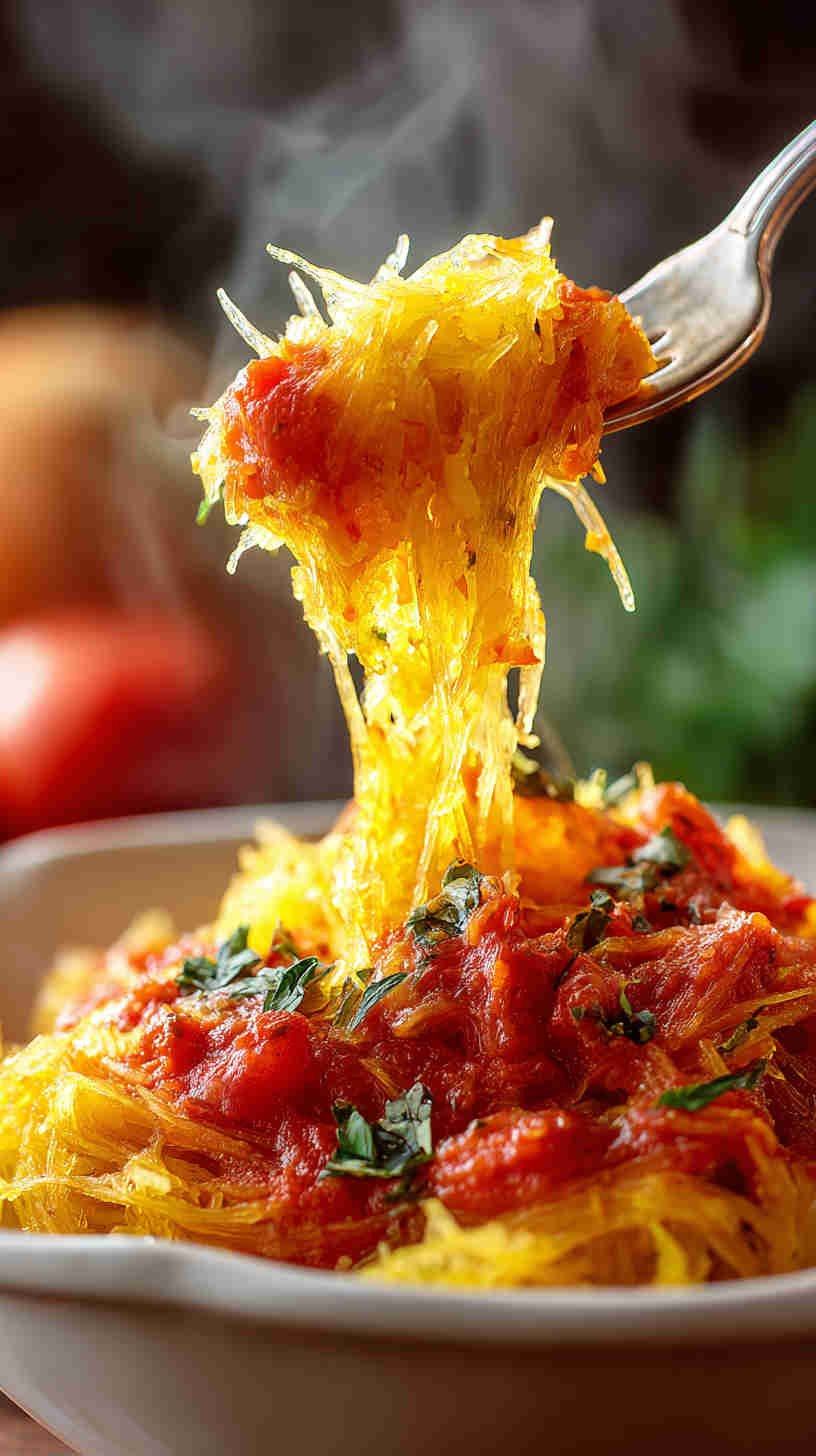 Crockpot Spaghetti Squash with Marinara