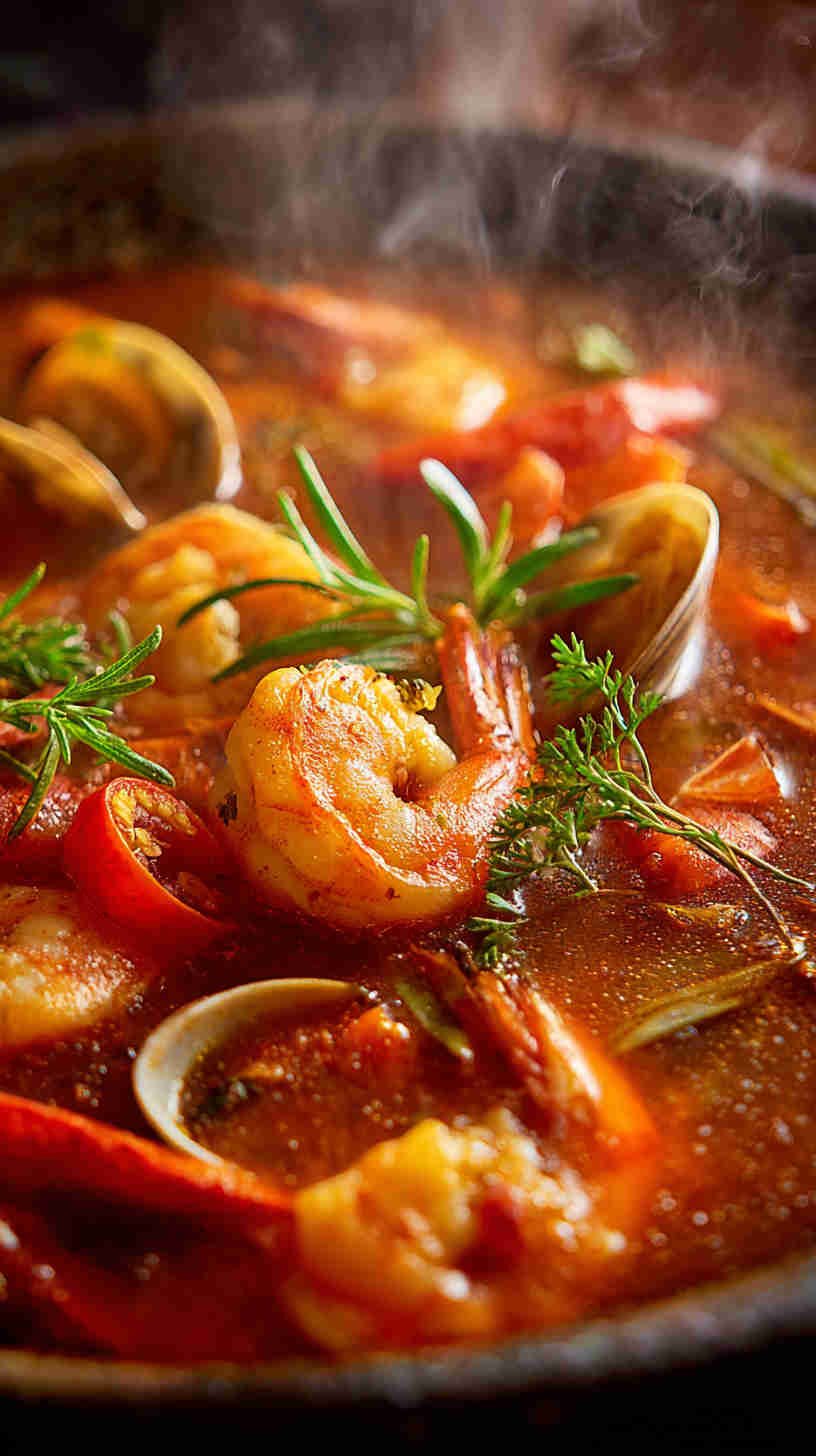 Crockpot Spicy Tomato Seafood Stew