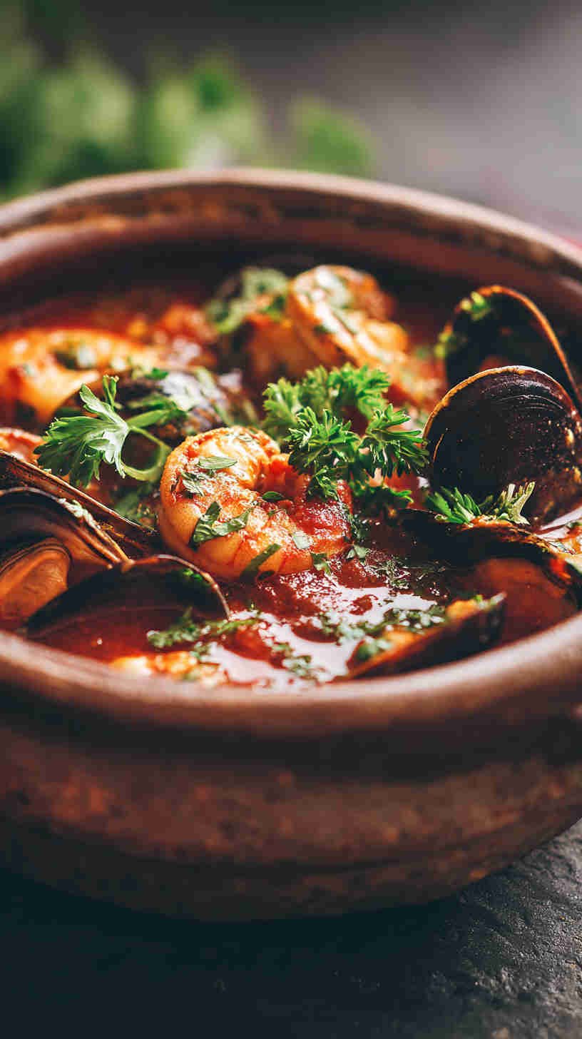 Crockpot Spicy Tomato Seafood Stew