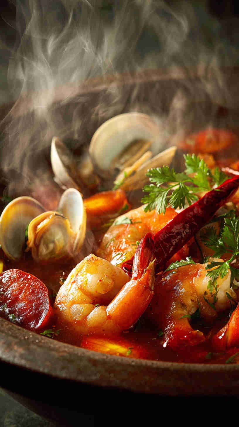 Crockpot Spicy Tomato Seafood Stew