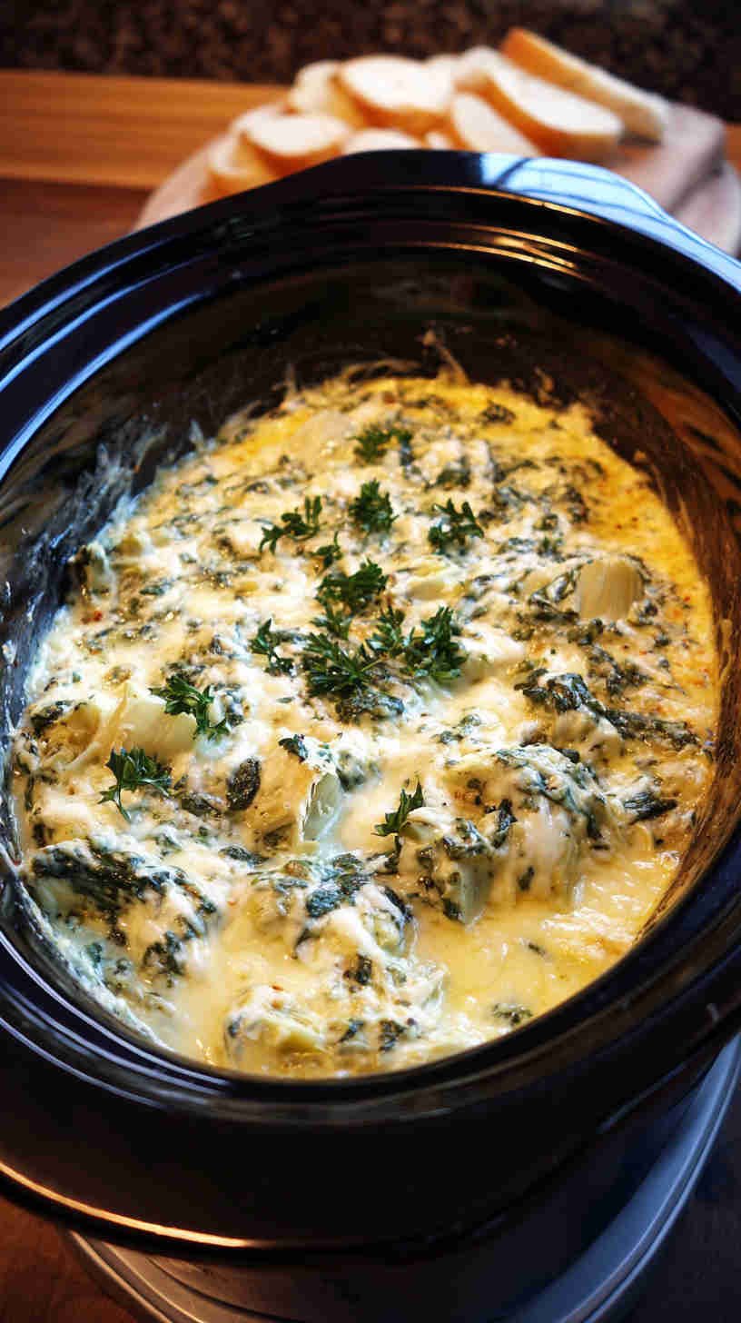 Crockpot Spinach Artichoke Dip