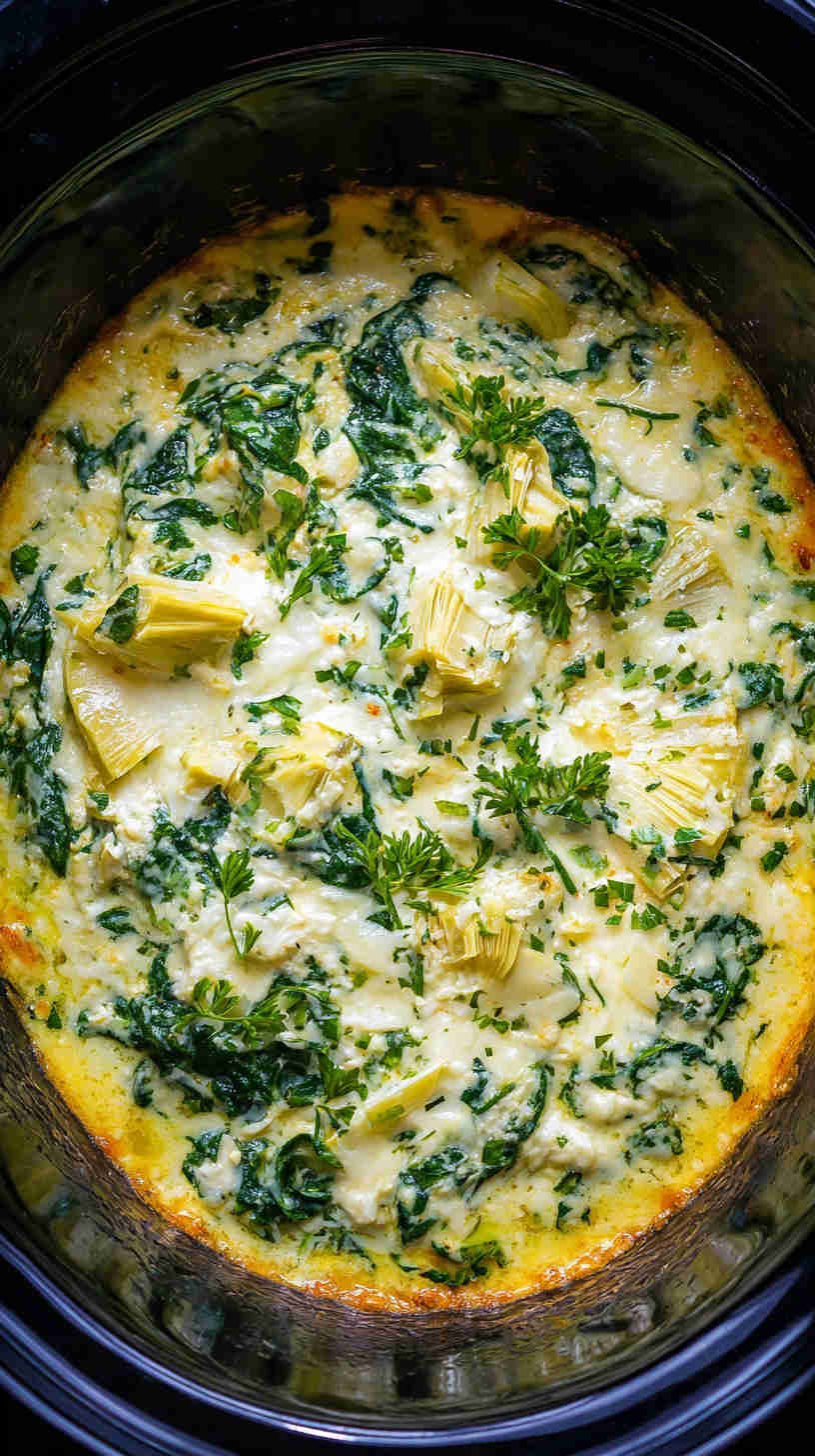 Crockpot Spinach Artichoke Dip
