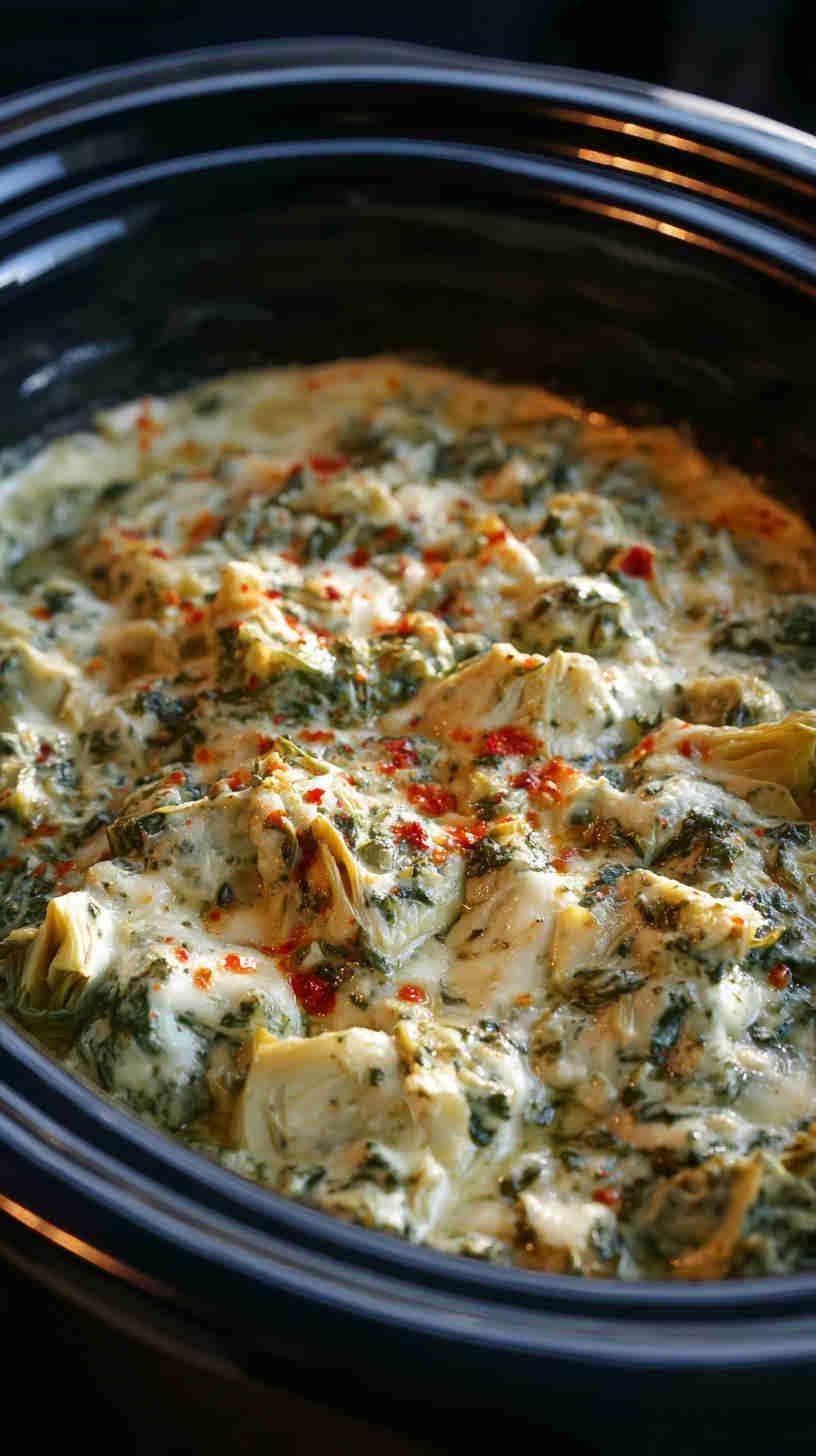 Crockpot Spinach Artichoke Dip