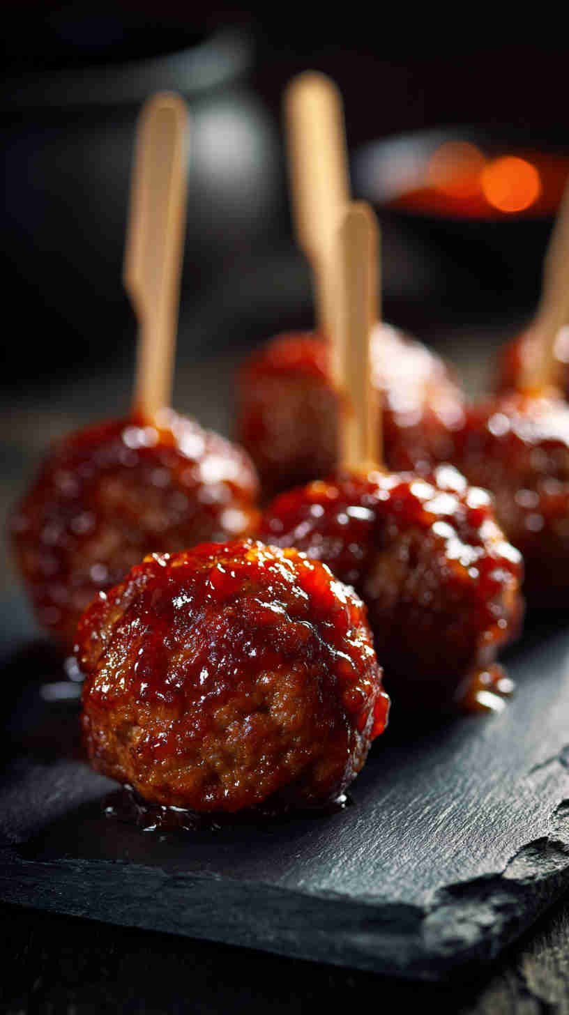 Crockpot Sweet and Spicy BBQ Meatballs
