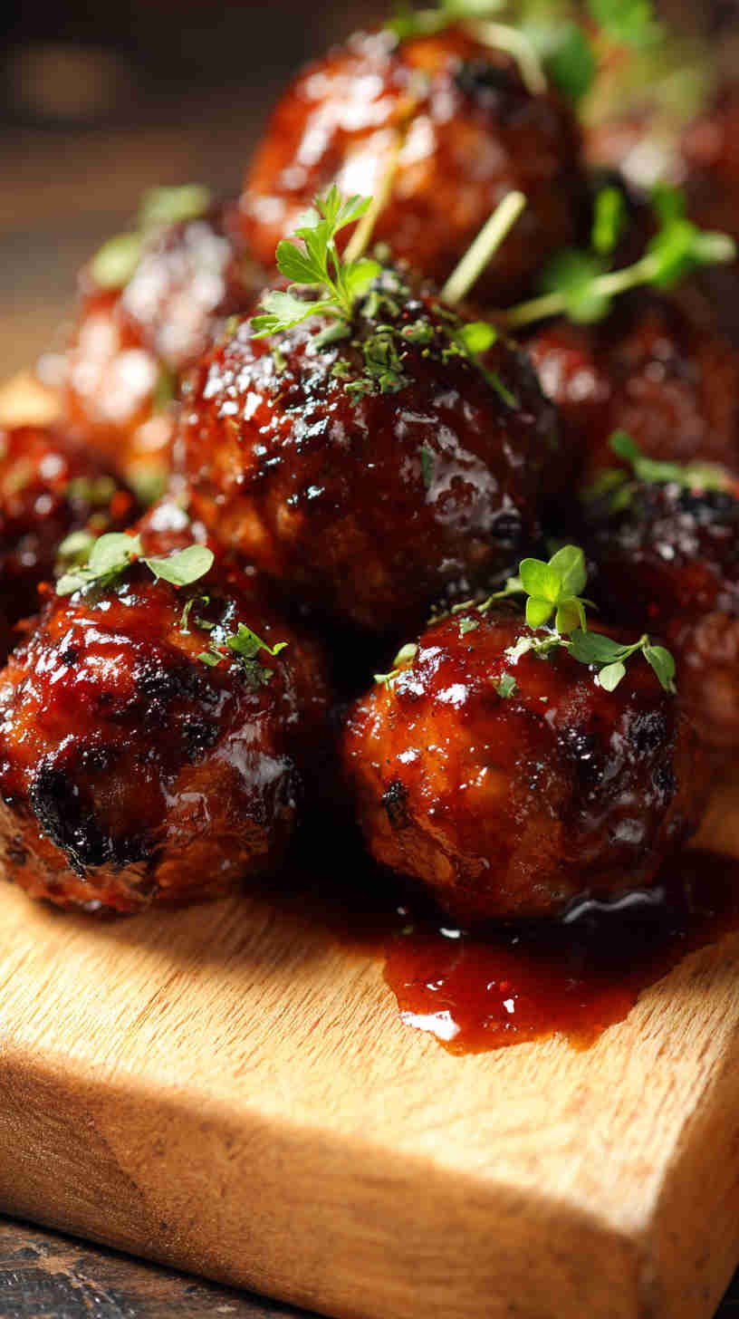 Crockpot Sweet and Spicy BBQ Meatballs