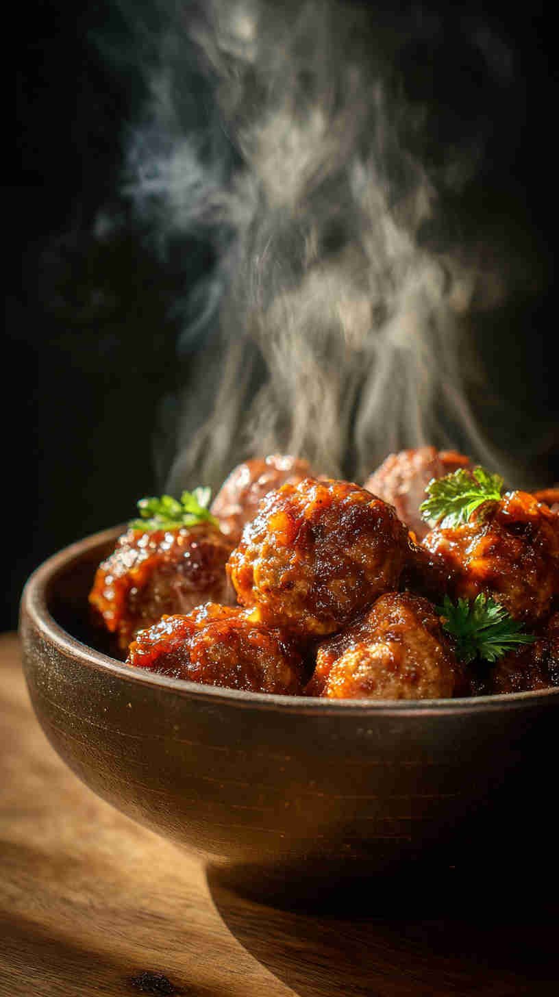 Crockpot Sweet and Spicy BBQ Meatballs