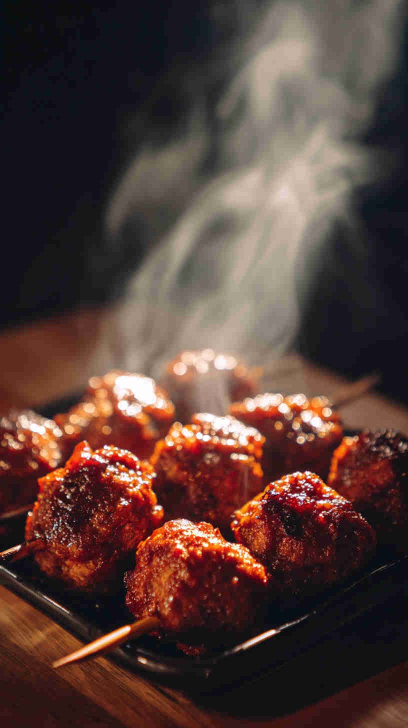 Crockpot Sweet and Spicy BBQ Meatballs