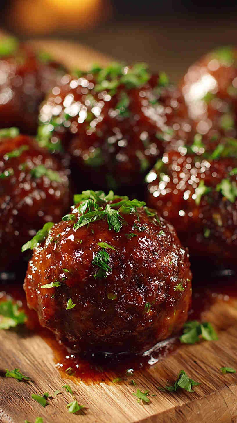 Crockpot Sweet and Spicy BBQ Meatballs