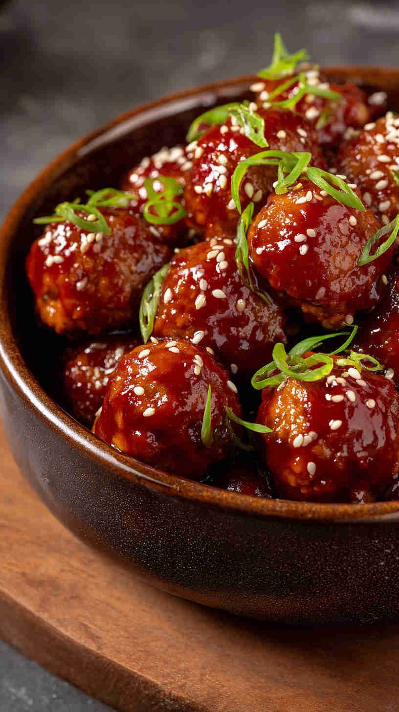 Crockpot Sweet and Spicy BBQ Meatballs