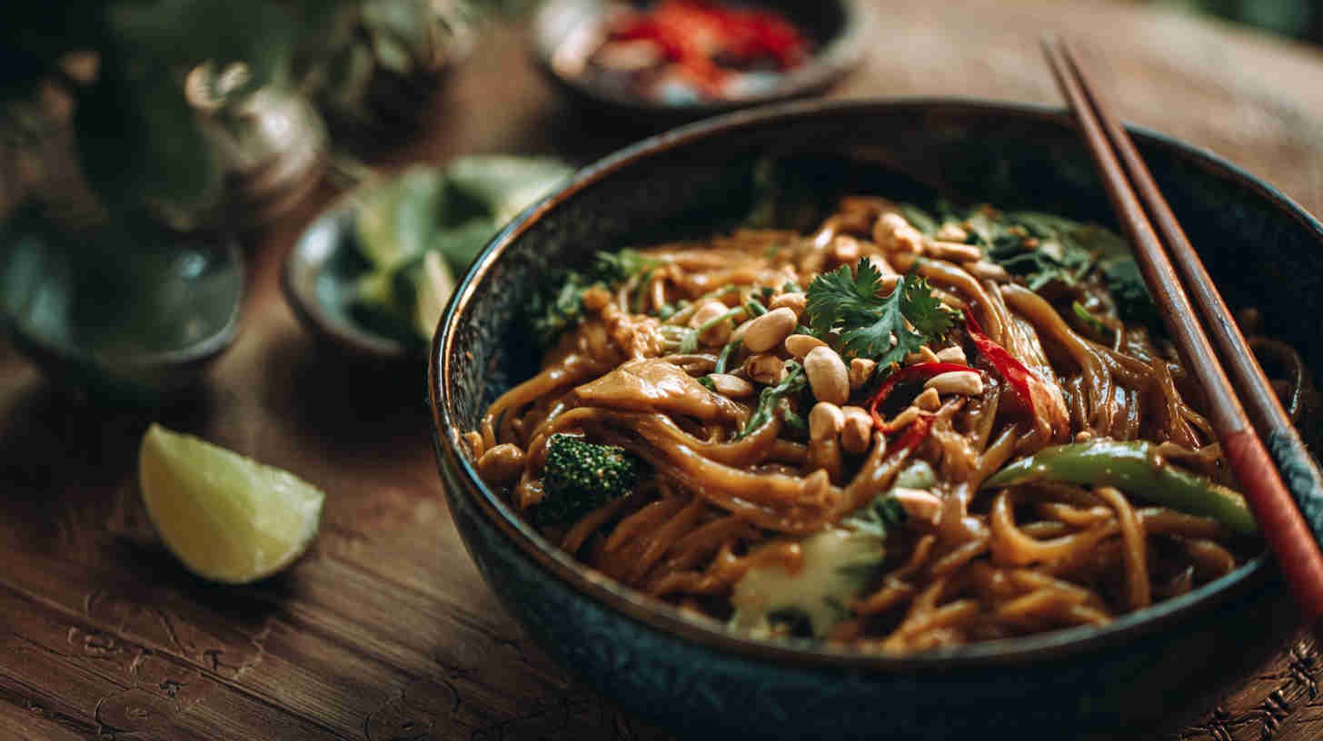 Crockpot Thai Peanut Noodles