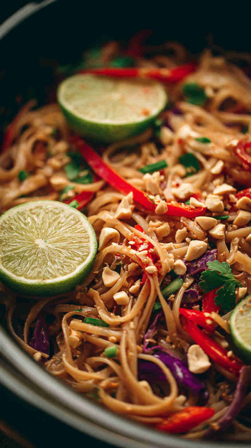 Crockpot Thai Peanut Noodles
