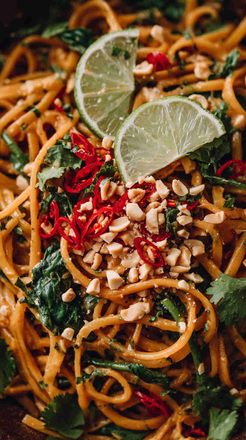 Crockpot Thai Peanut Noodles