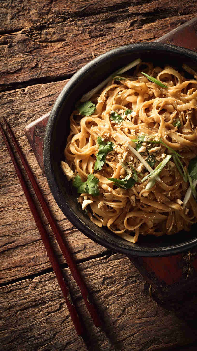 Crockpot Thai Peanut Noodles
