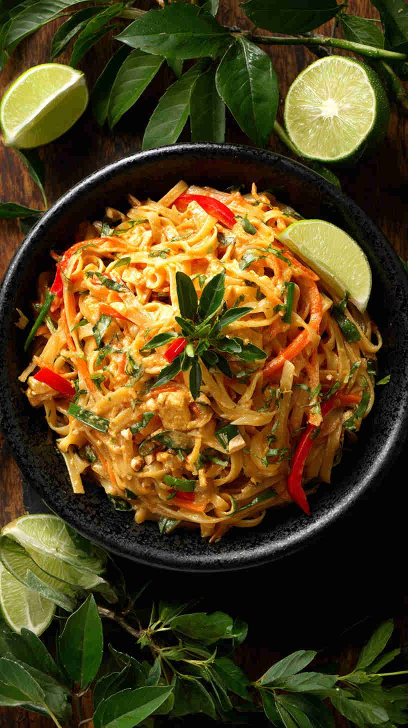 Crockpot Thai Peanut Noodles