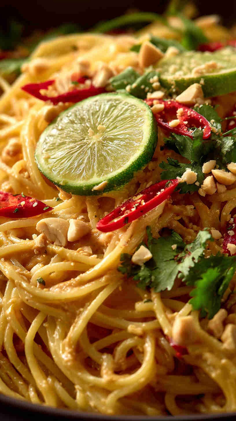 Crockpot Thai Peanut Noodles