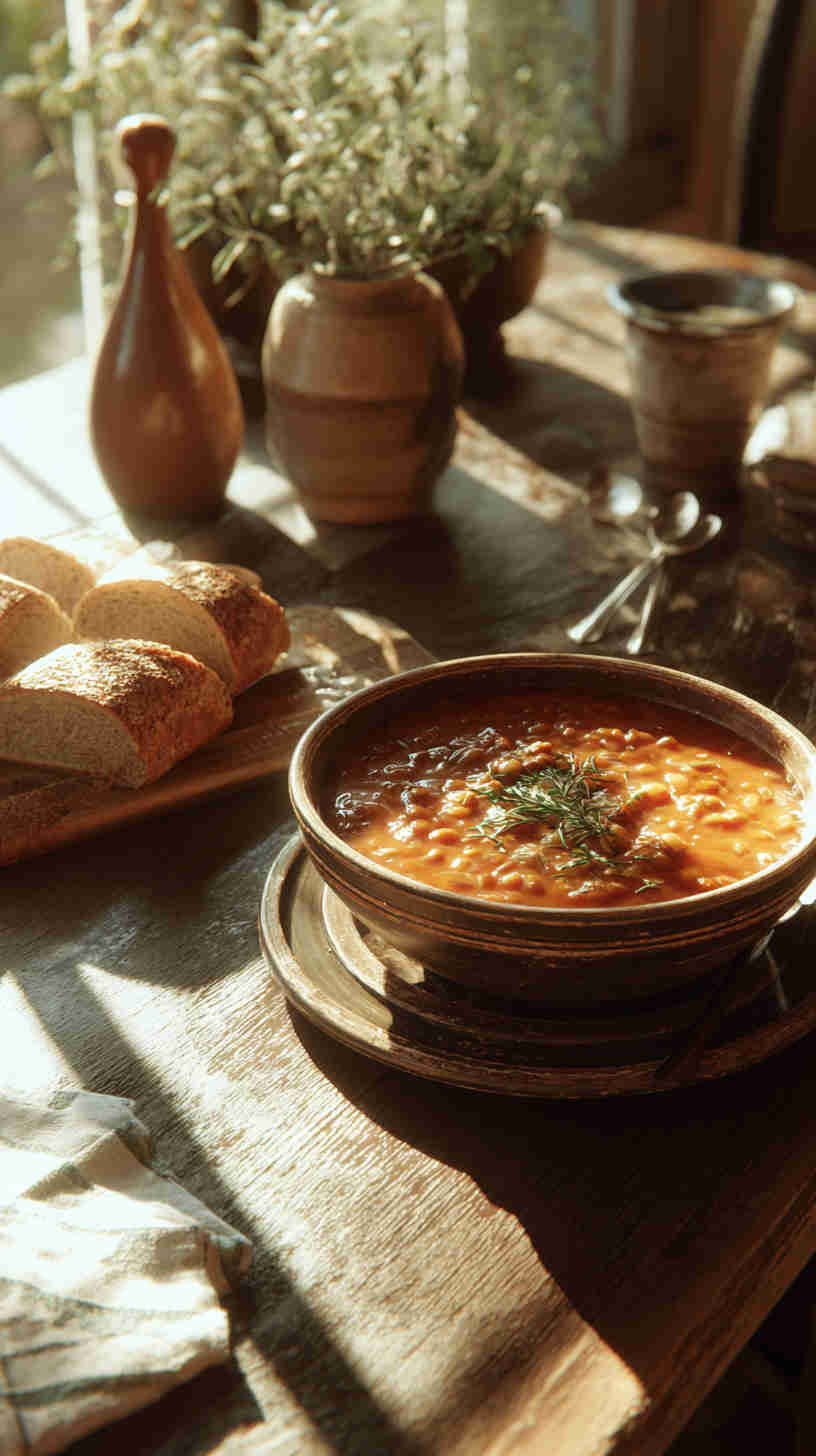 Crockpot Tomato Basil Lentil Soup
