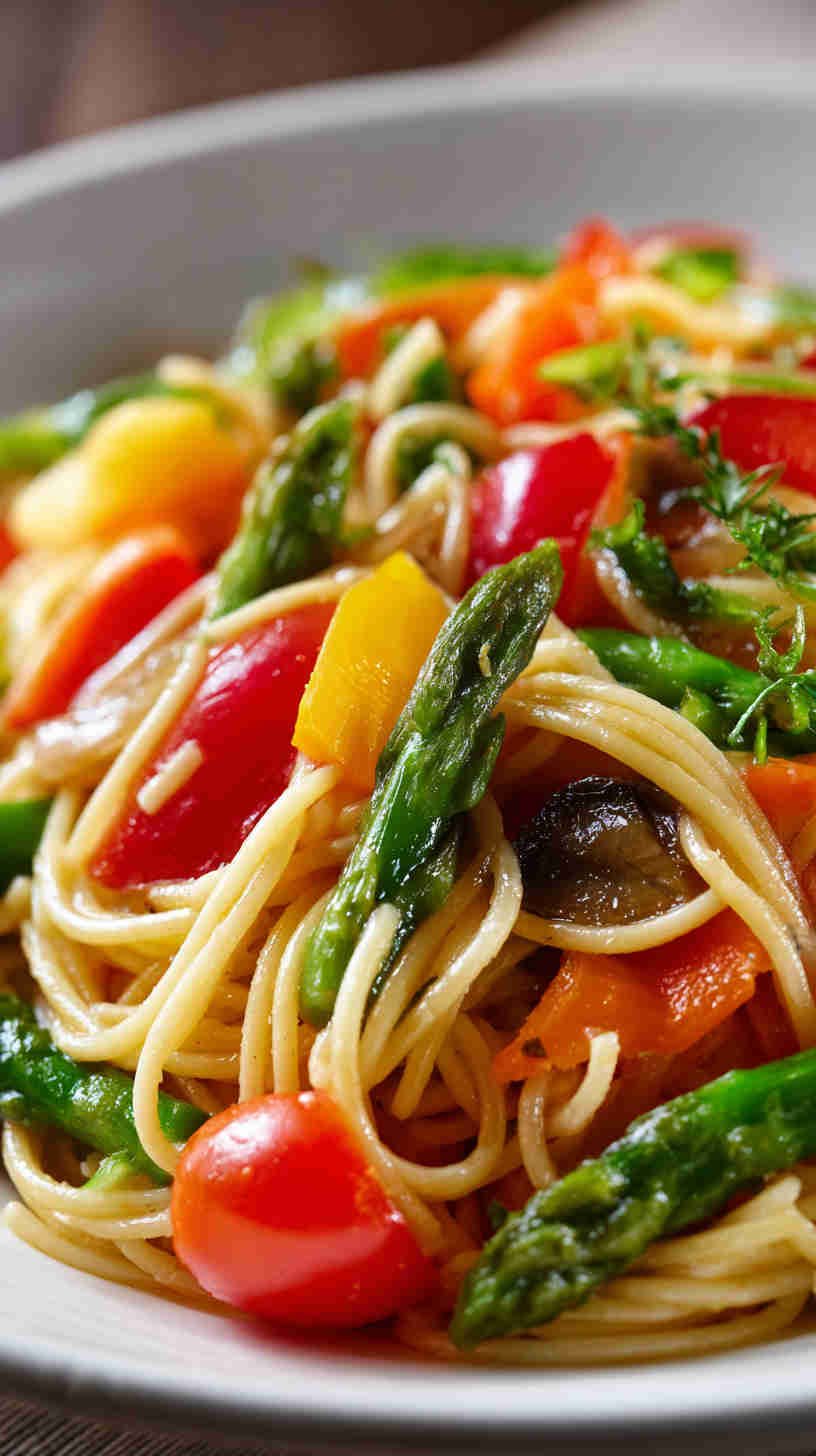 Crockpot Vegetarian Pasta Primavera