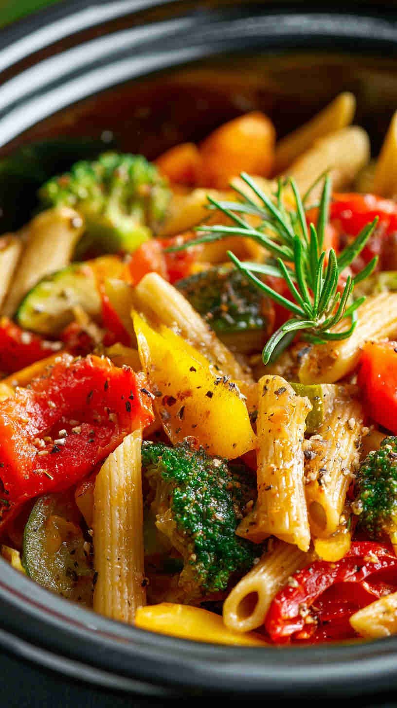 Crockpot Vegetarian Pasta Primavera