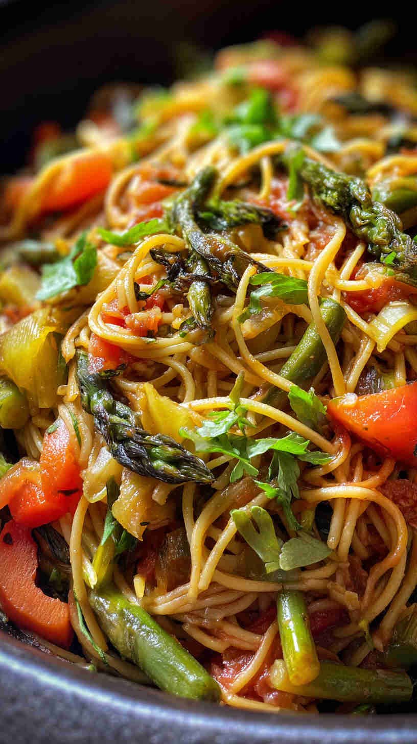 Crockpot Vegetarian Pasta Primavera