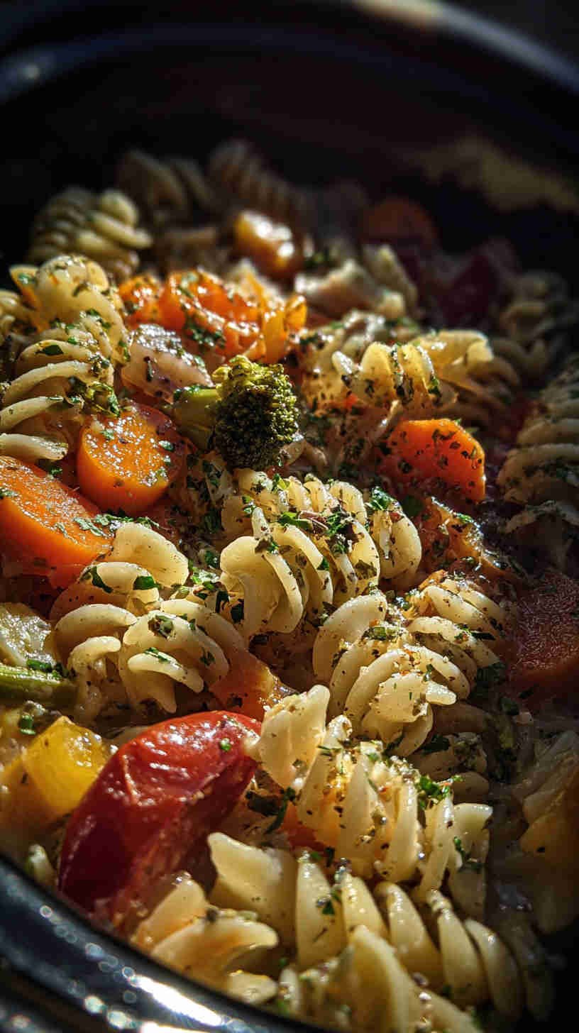 Crockpot Vegetarian Pasta Primavera