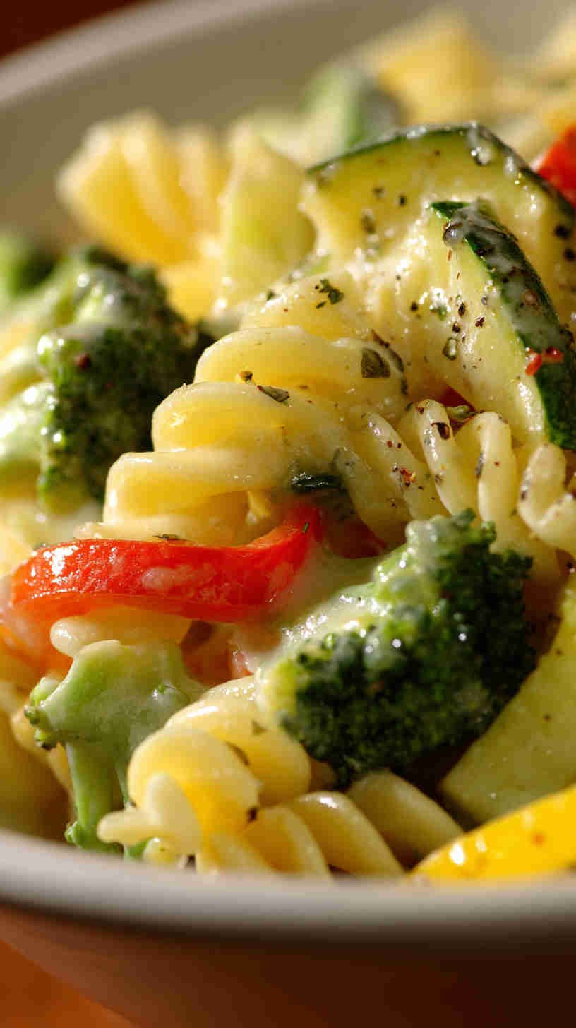 Crockpot Vegetarian Pasta Primavera