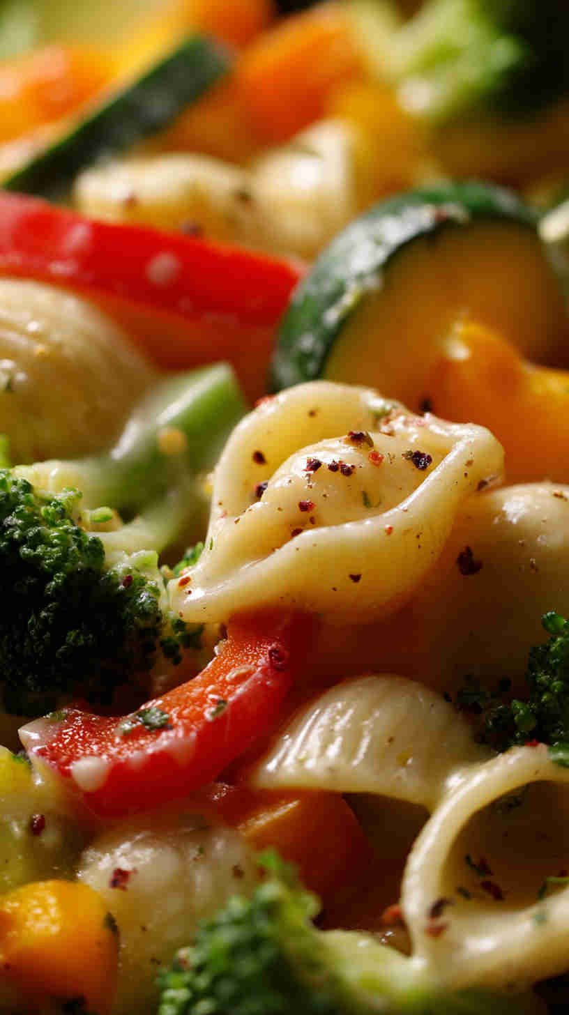 Crockpot Vegetarian Pasta Primavera