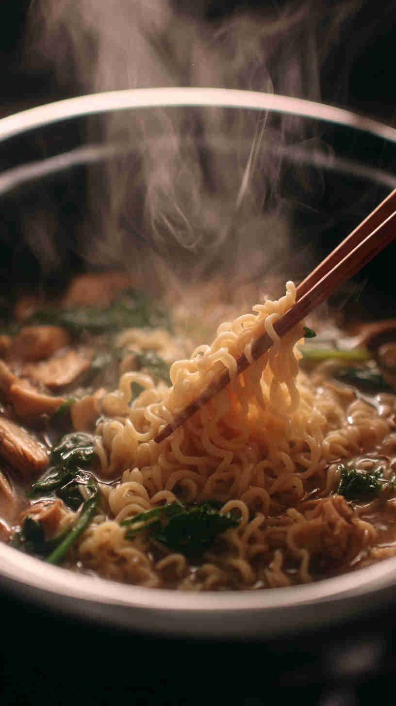 Slow Cooker Chicken Ramen Noodle Soup