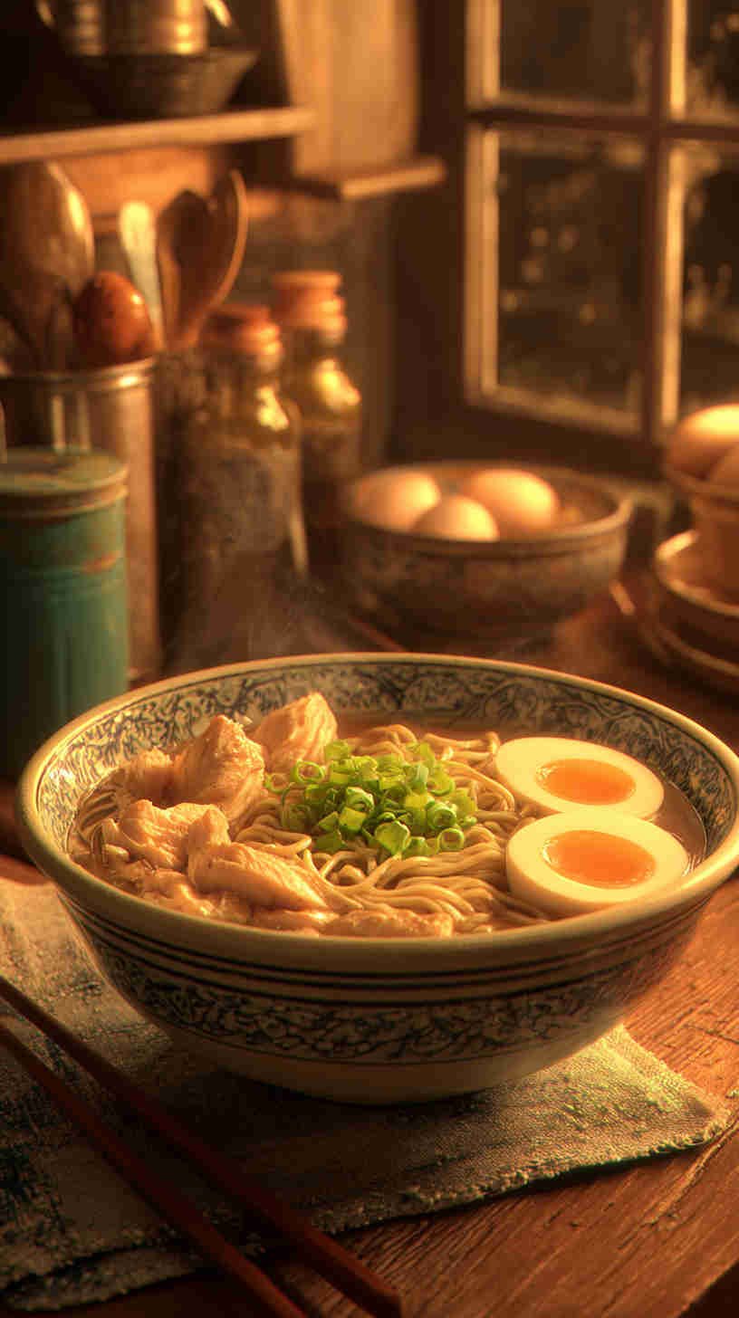 Slow Cooker Chicken Ramen Noodle Soup