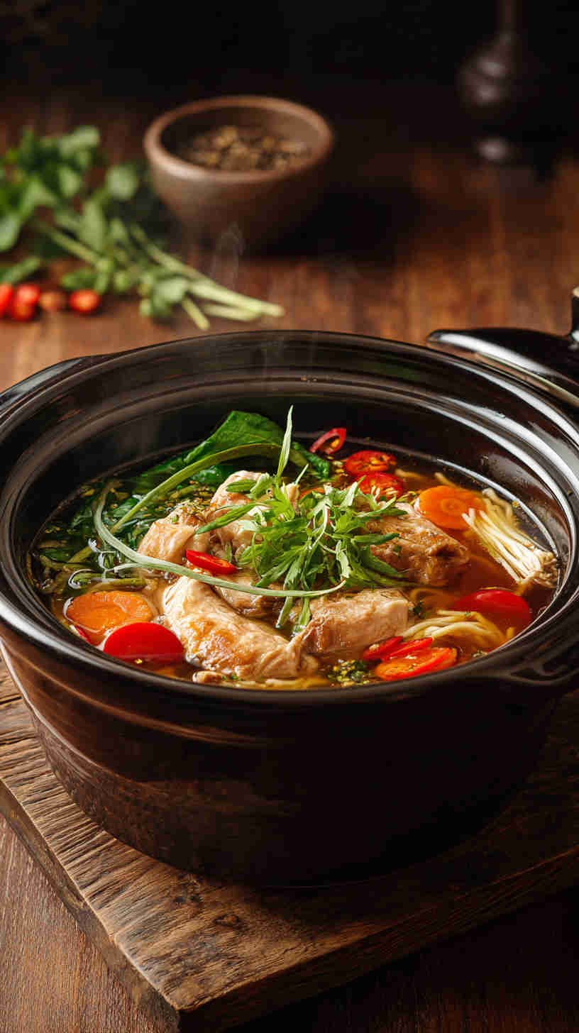 Slow Cooker Chicken Ramen Noodle Soup